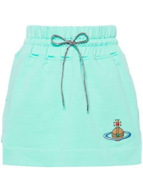 Orb-embroidered cotton miniskirt by VIVIENNE WESTWOOD