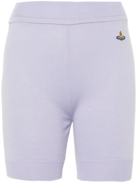 Orb-embroidered knitted shorts by VIVIENNE WESTWOOD