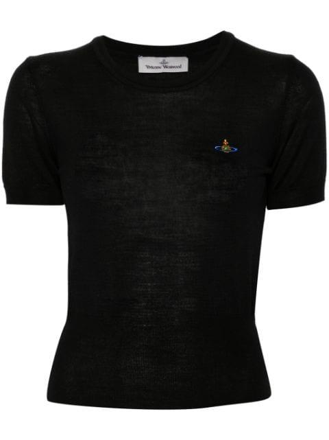 Orb-embroidered knitted top by VIVIENNE WESTWOOD