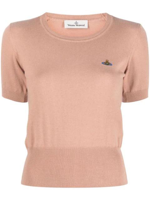 Orb-embroidered knitted top by VIVIENNE WESTWOOD