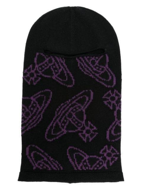 Orb-embroidered wool balaclava by VIVIENNE WESTWOOD