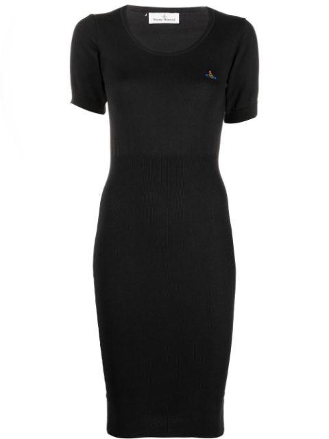 Orb-logo knitted midi dress by VIVIENNE WESTWOOD