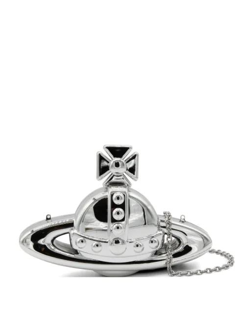Orb metallic-finish clutch bag by VIVIENNE WESTWOOD