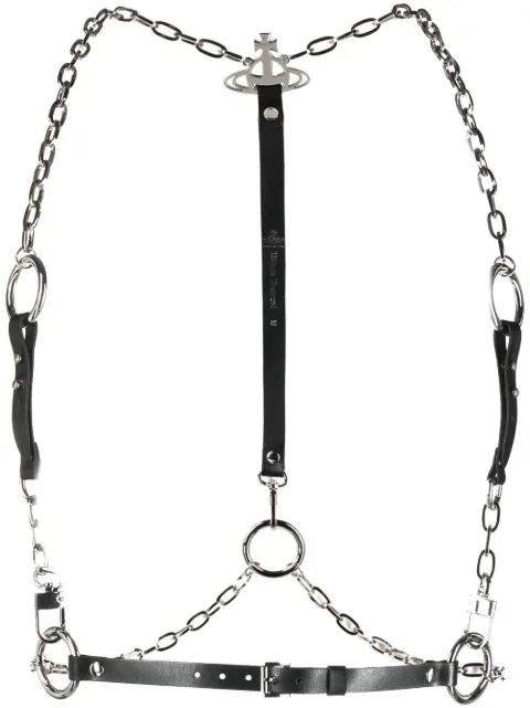 Orb-plaque leather belt by VIVIENNE WESTWOOD