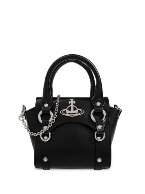 Orb-plaque leather tote bag by VIVIENNE WESTWOOD
