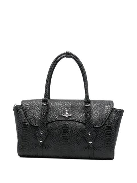 Orb-plaque snakeskin-effect tote bag by VIVIENNE WESTWOOD