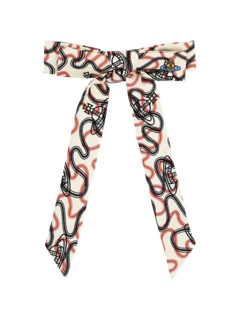 Orb-print bow hair clip by VIVIENNE WESTWOOD