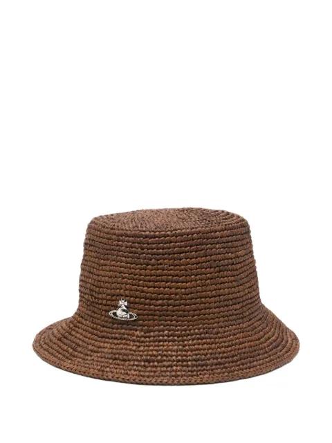 Orb raffia bucket hat by VIVIENNE WESTWOOD