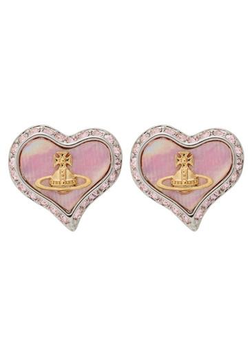 Petra heart crystal-embellished stud earrings by VIVIENNE WESTWOOD