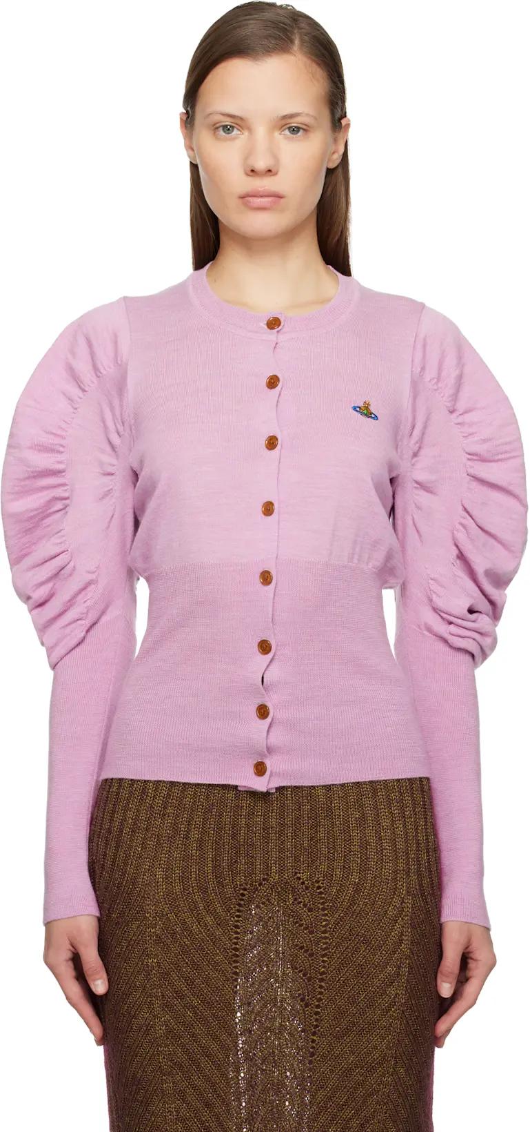 Pink Eli Cardigan by VIVIENNE WESTWOOD