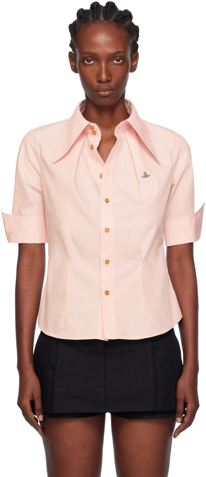 Pink Short Sleeve Violin Shirt by VIVIENNE WESTWOOD