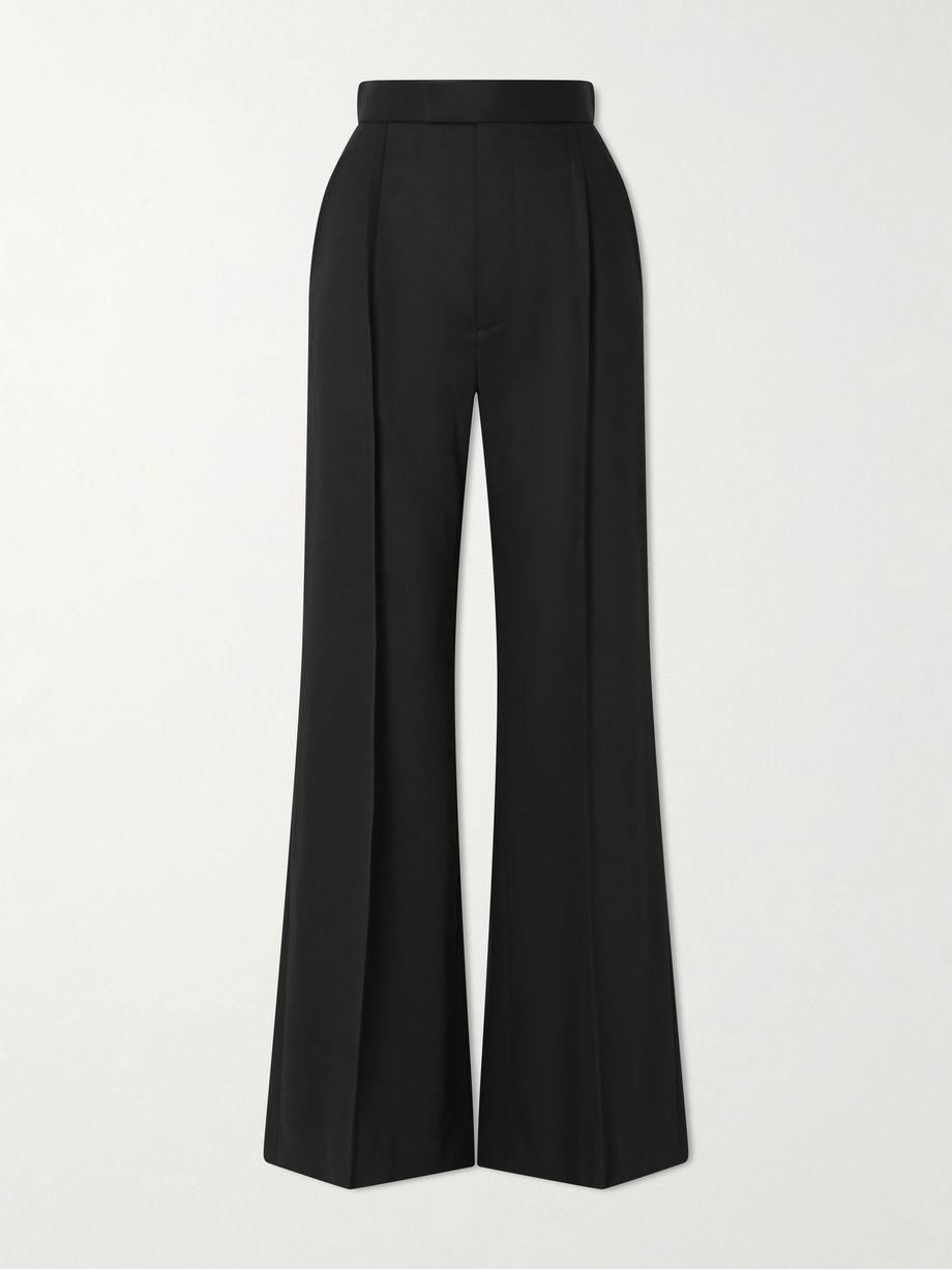 Pleated wool-twill wide-leg pants by VIVIENNE WESTWOOD
