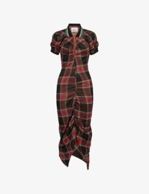 Pulling Ruched Cotton-Jersey Midi Dress by VIVIENNE WESTWOOD