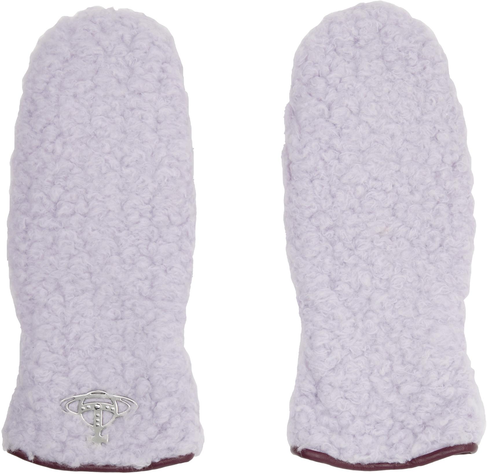 Purple Poodle Boa Mitts by VIVIENNE WESTWOOD