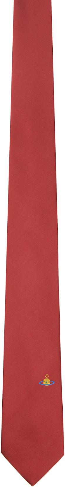 Red 7cm Orb Tie by VIVIENNE WESTWOOD