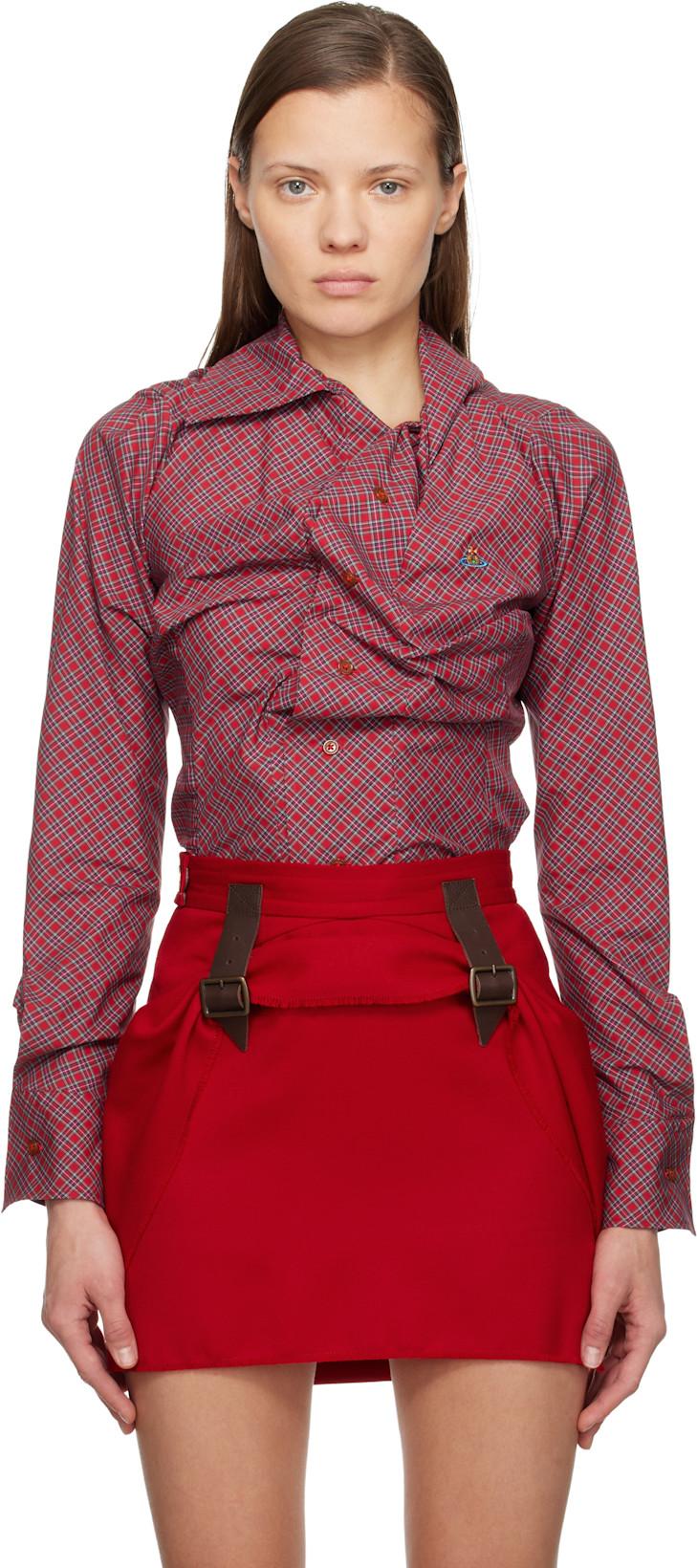 Red Drunken Shirt by VIVIENNE WESTWOOD