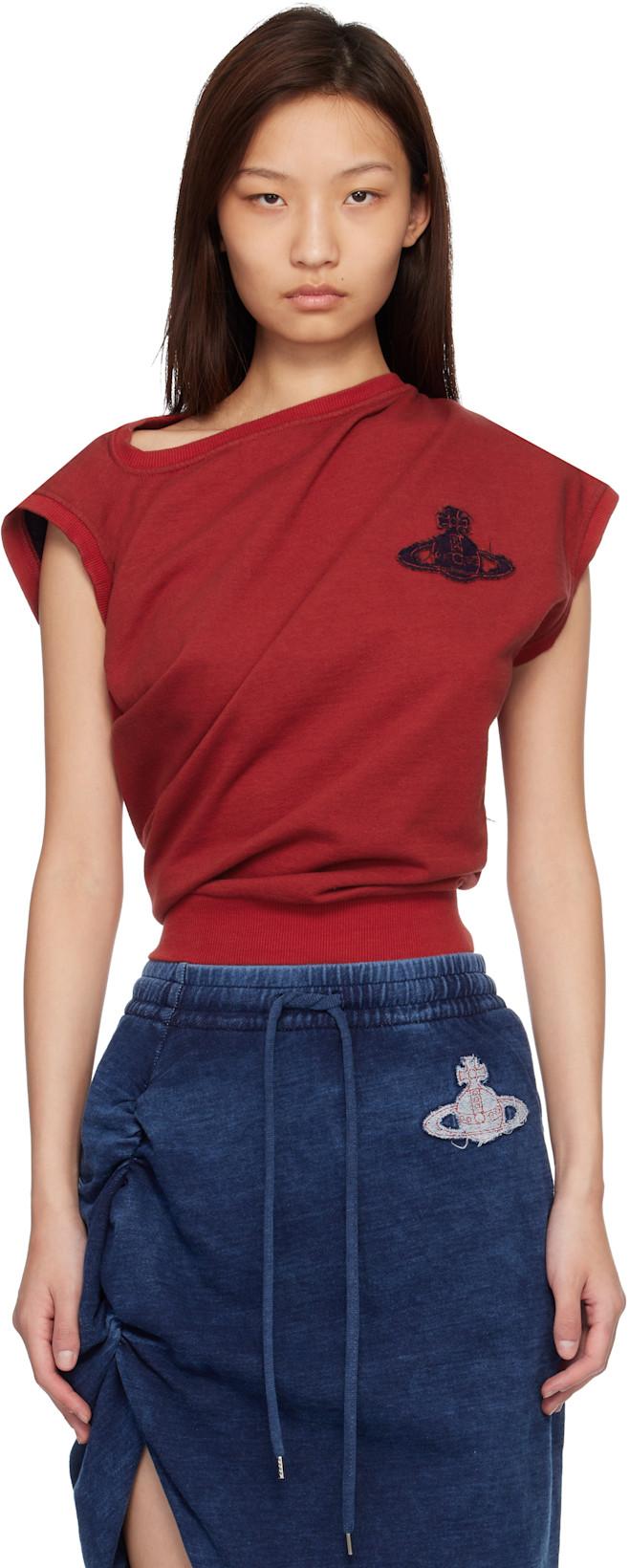 Red Hebo Sweatshirt Top by VIVIENNE WESTWOOD
