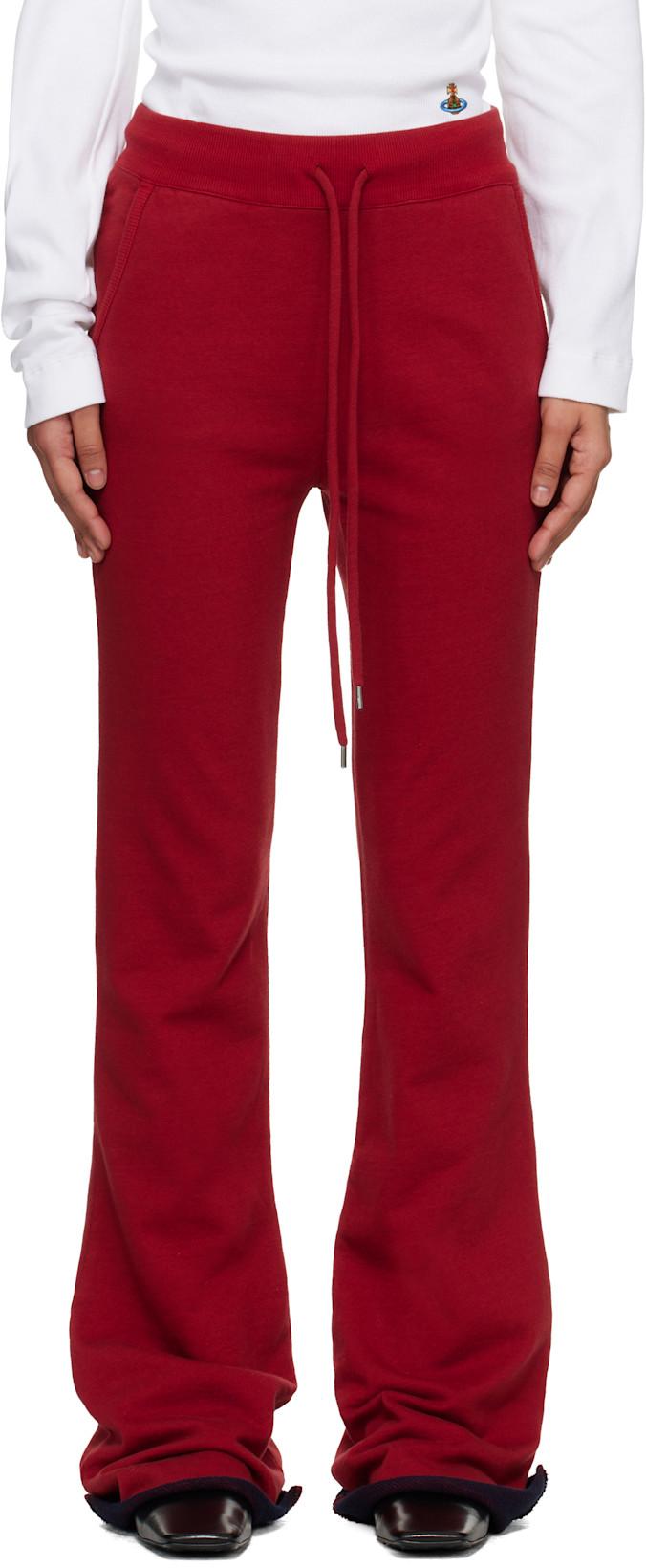 Red Ray Jogger Lounge Pants by VIVIENNE WESTWOOD