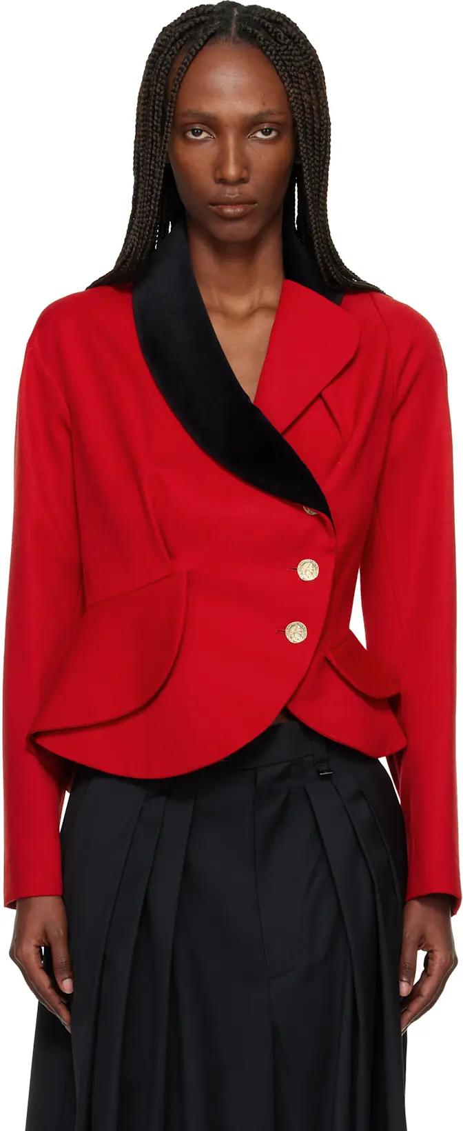Red Stormy Blazer by VIVIENNE WESTWOOD