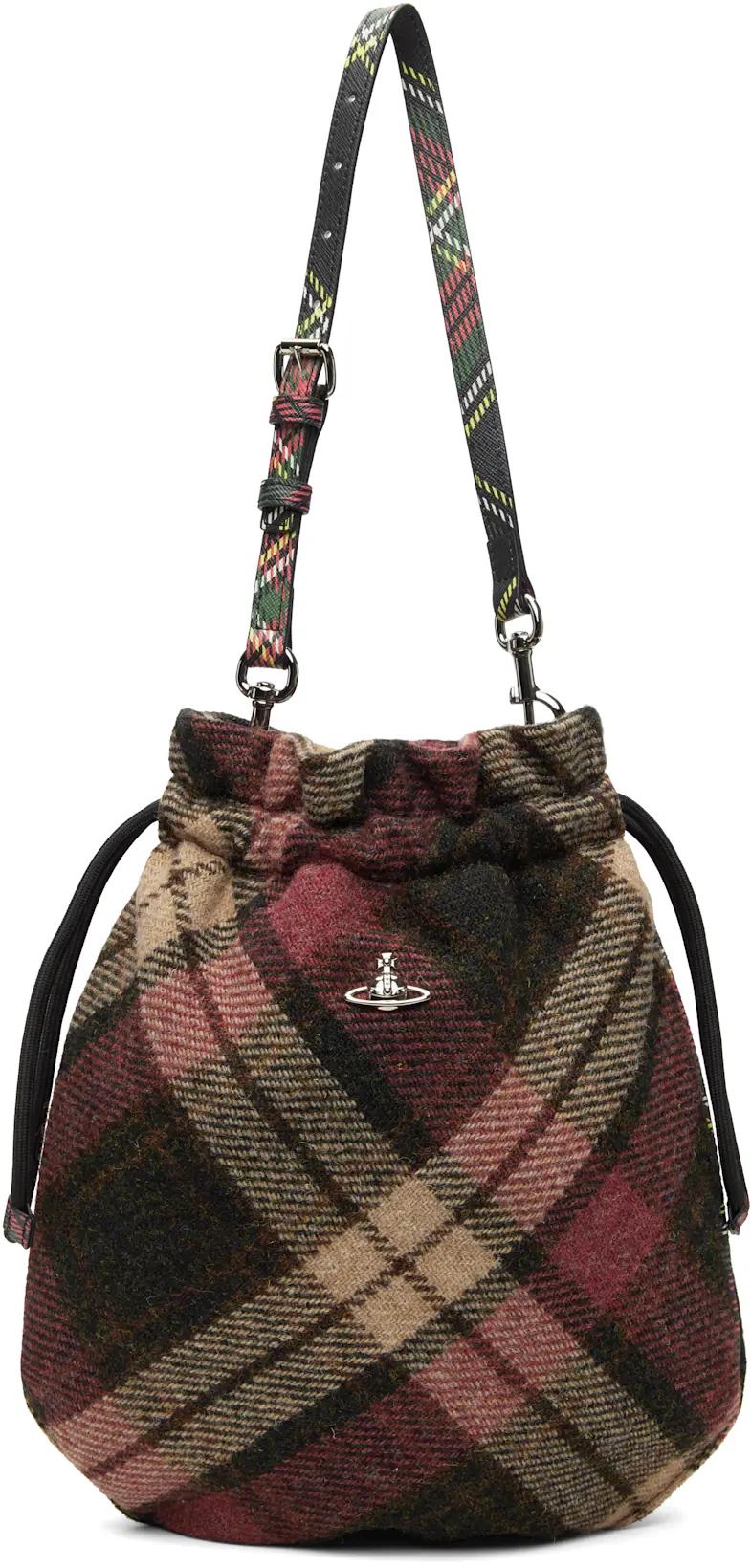 Red & Brown Drawstring Pouch by VIVIENNE WESTWOOD