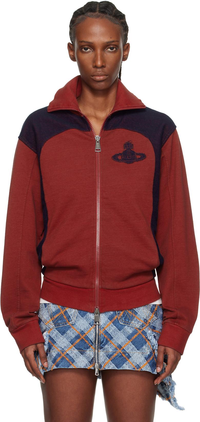 Red & Navy Alien Track Jacket by VIVIENNE WESTWOOD
