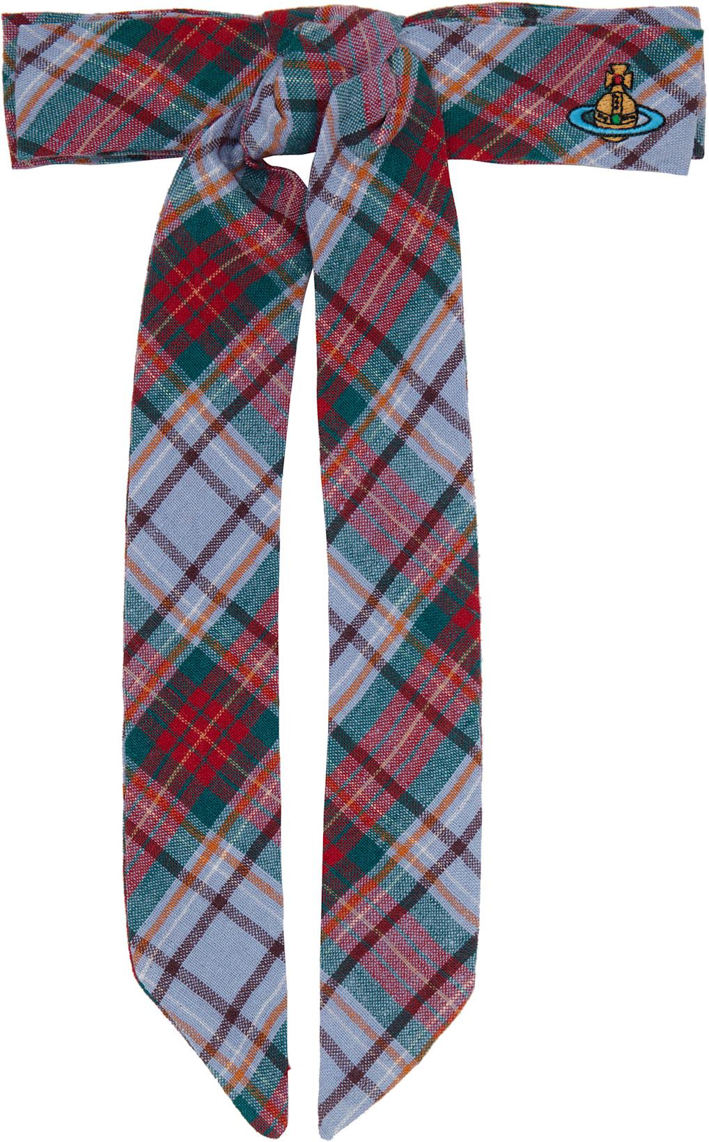 Red & Purple Tartan Hair Clip by VIVIENNE WESTWOOD