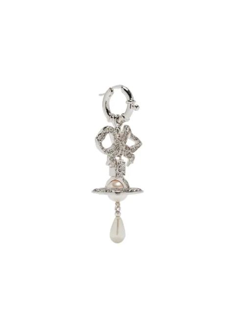 Rigoberta bow-crystal pearl earrings by VIVIENNE WESTWOOD