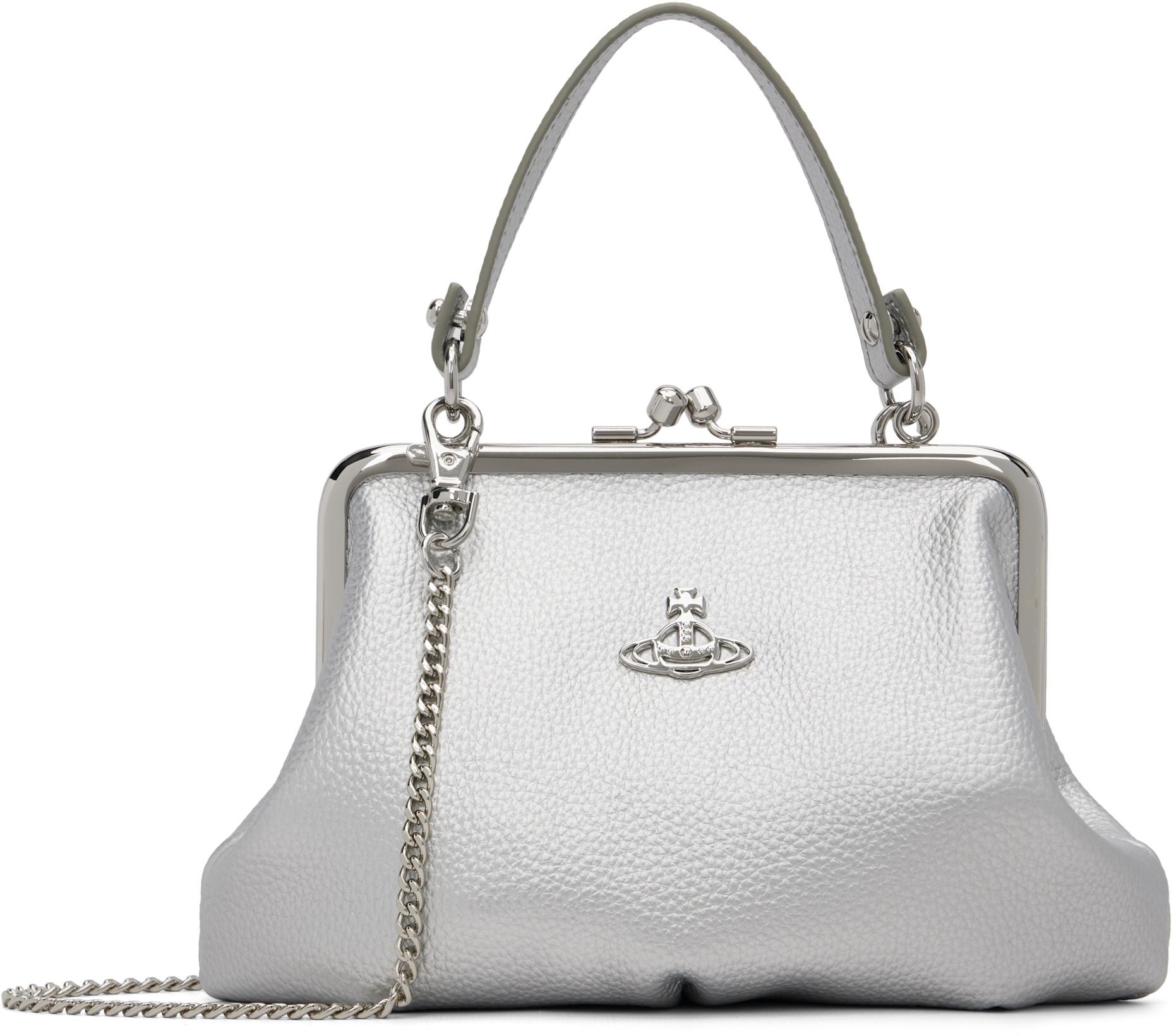 Silver Granny Frame Bag by VIVIENNE WESTWOOD