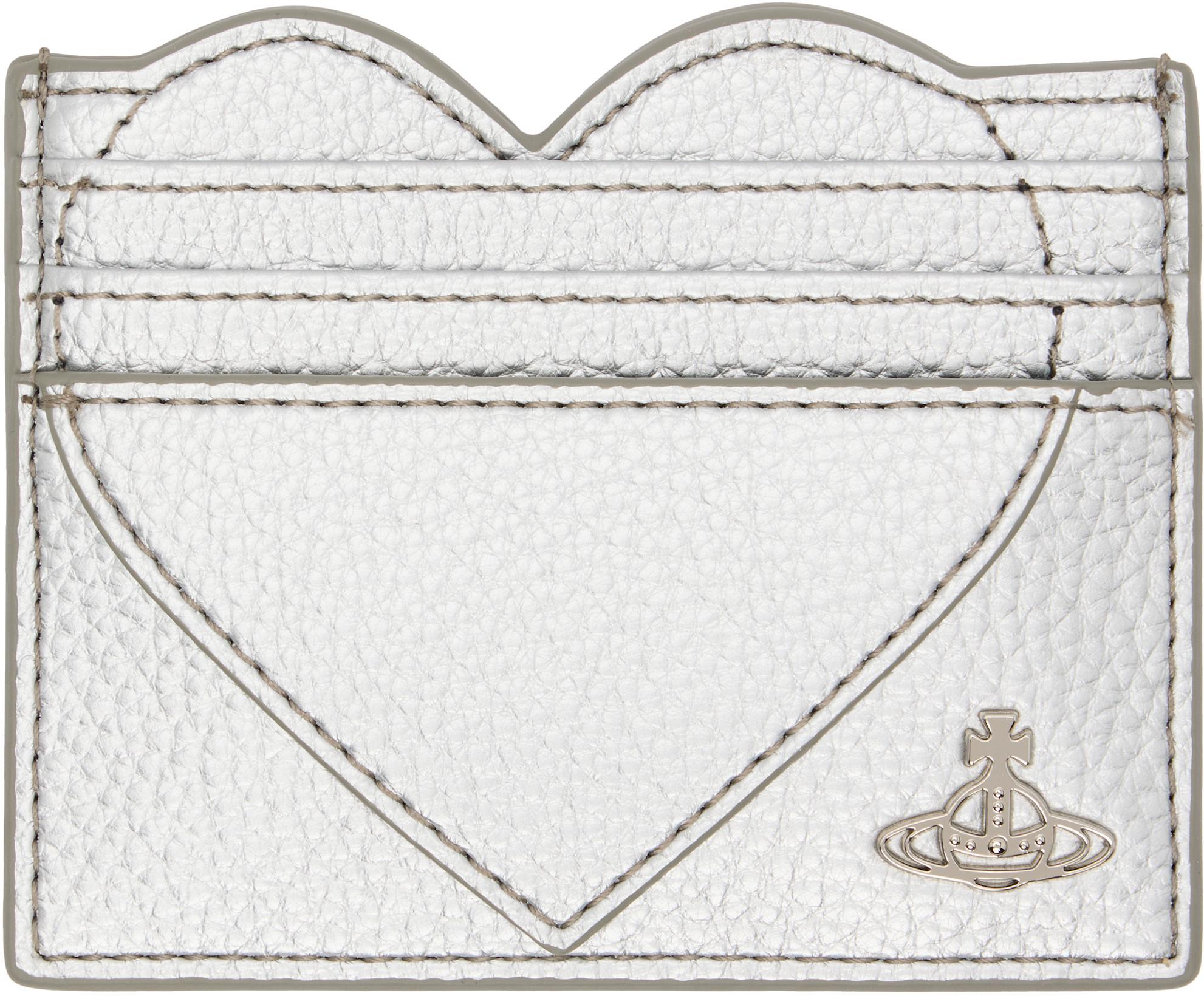 Silver Heart Card Holder by VIVIENNE WESTWOOD