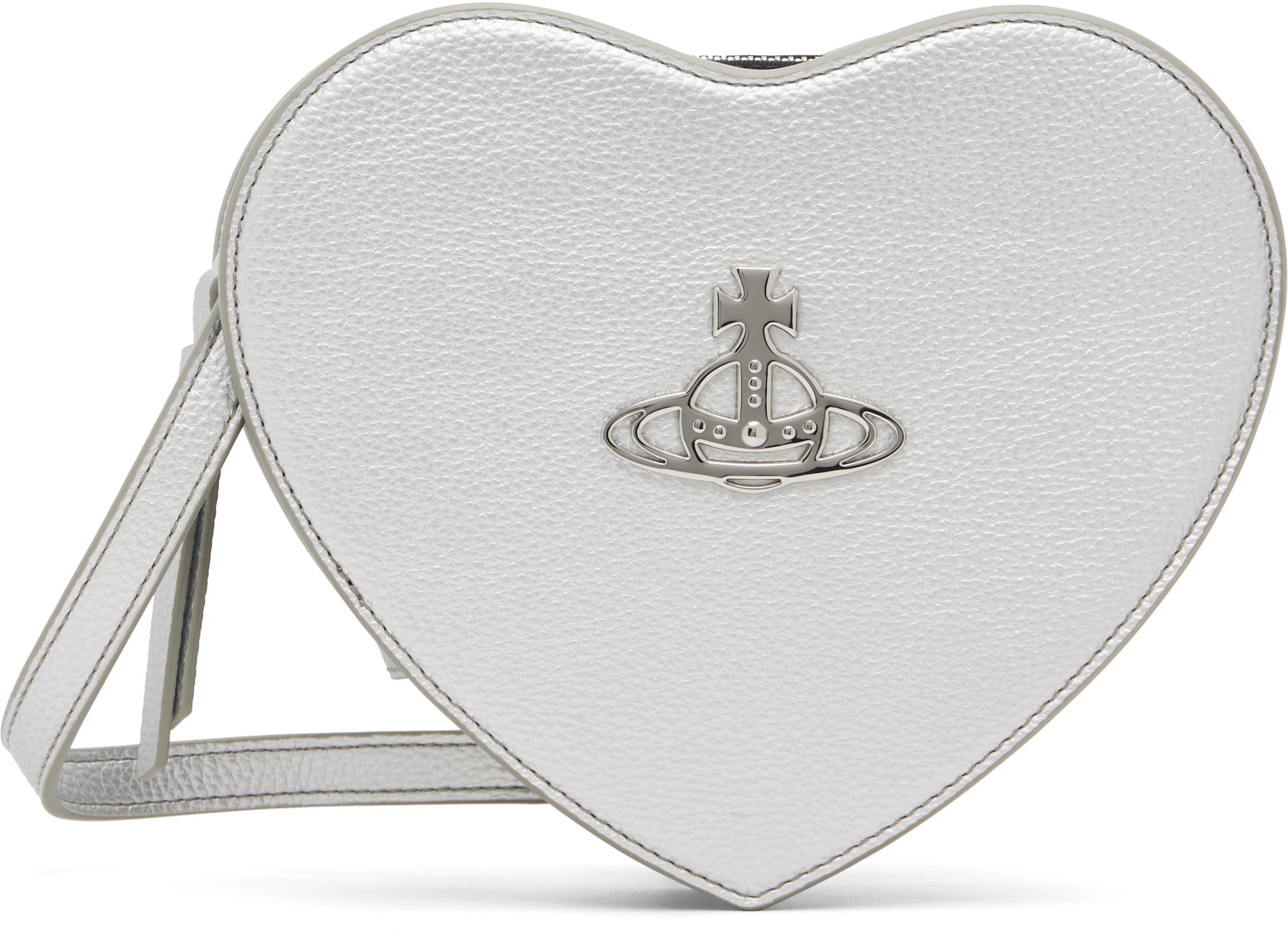 Silver Louise Heart Crossbody Bag by VIVIENNE WESTWOOD