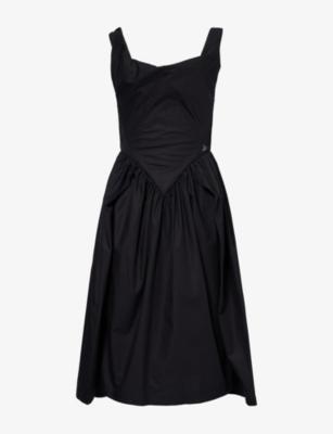 Sunday Draped Cotton-Poplin Midi Dress by VIVIENNE WESTWOOD