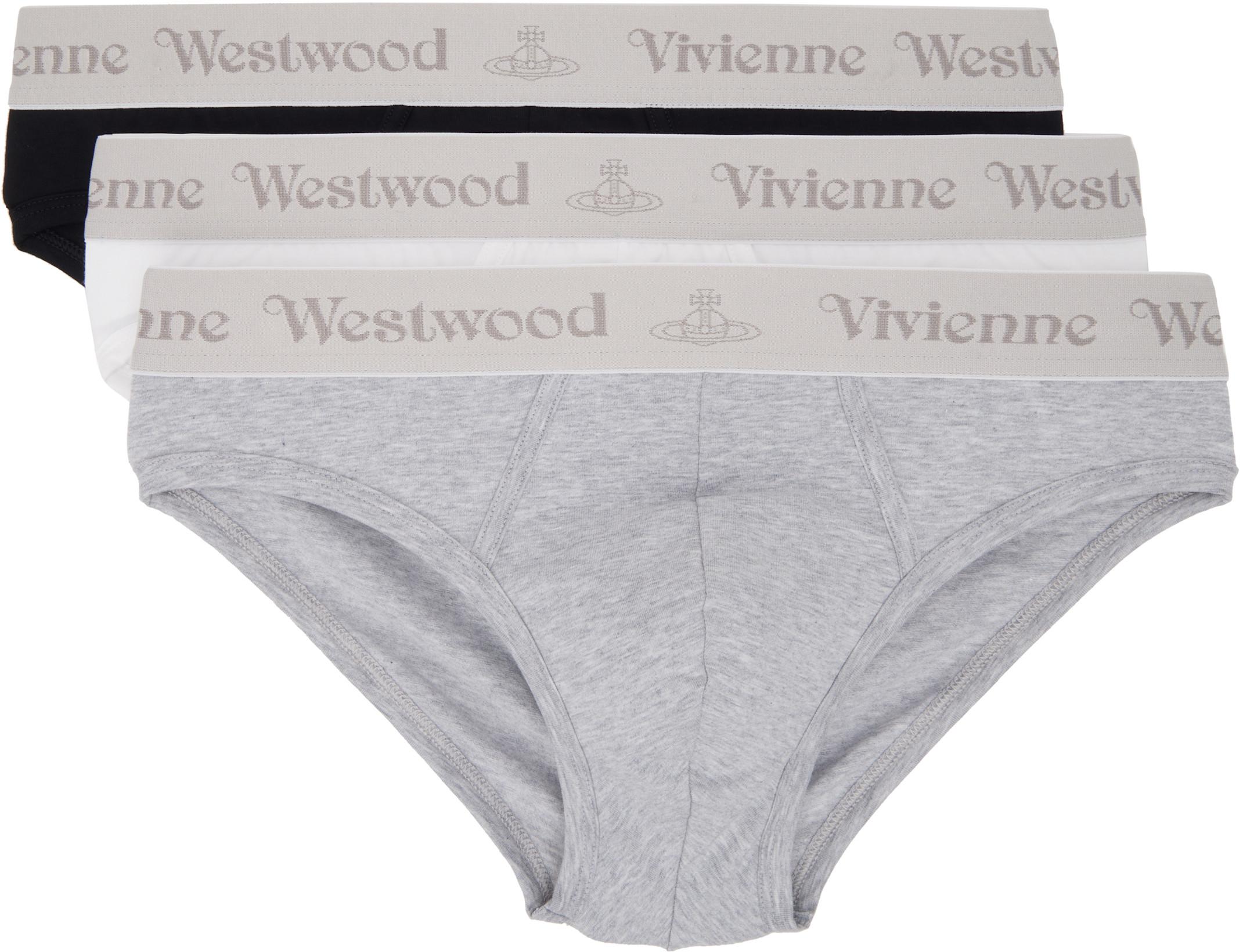 Three-Pack Multicolor Band Briefs by VIVIENNE WESTWOOD