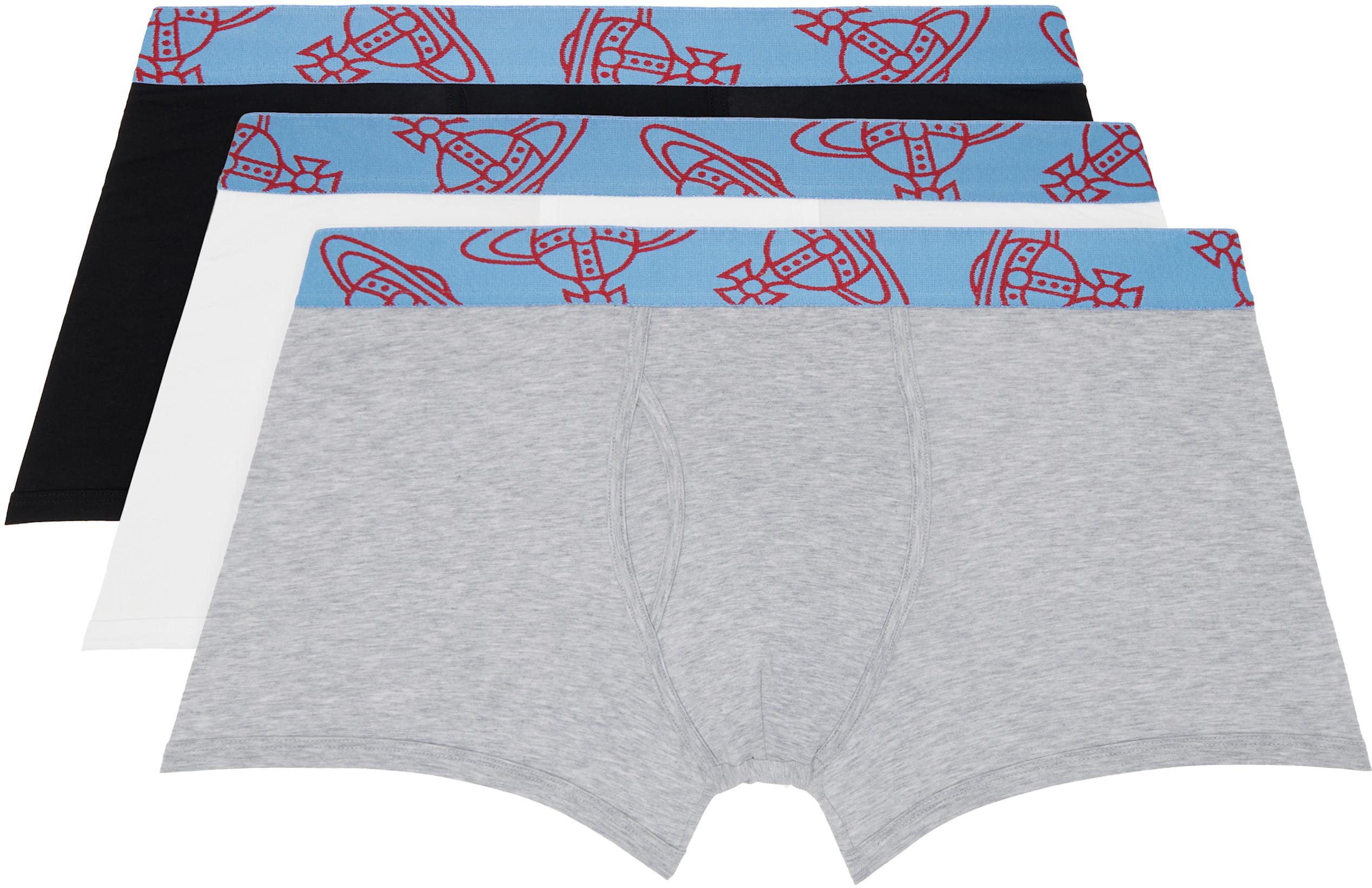 Three-Pack Multicolor Cotton Boxer Briefs by VIVIENNE WESTWOOD