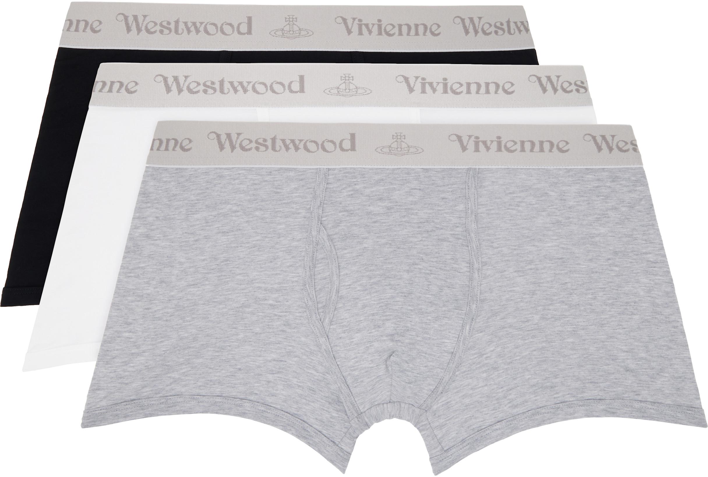 Three-Pack Multicolor Cotton Boxer Briefs by VIVIENNE WESTWOOD