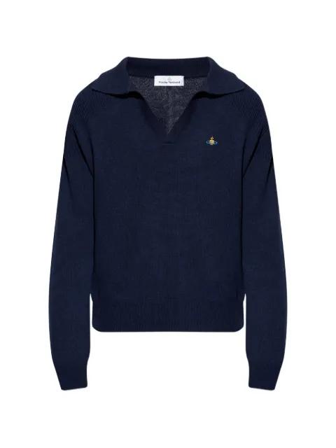 V-neck embroidered T-shirt by VIVIENNE WESTWOOD