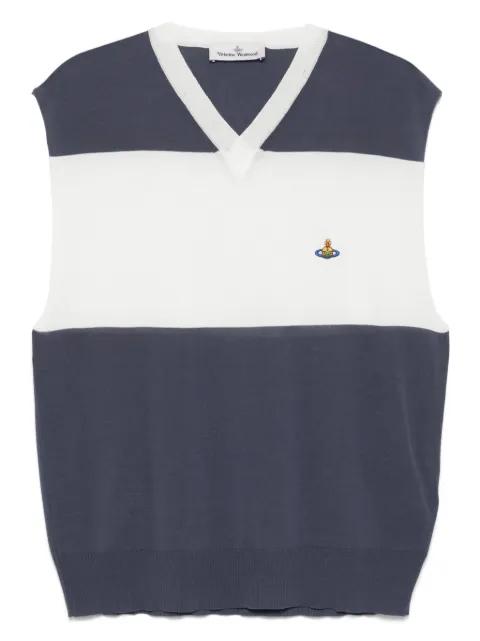 V-neck striped vest by VIVIENNE WESTWOOD