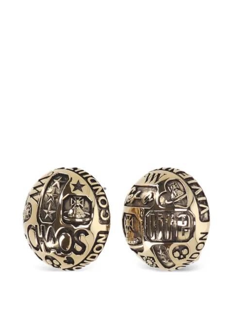 Victorine engraved earrings by VIVIENNE WESTWOOD