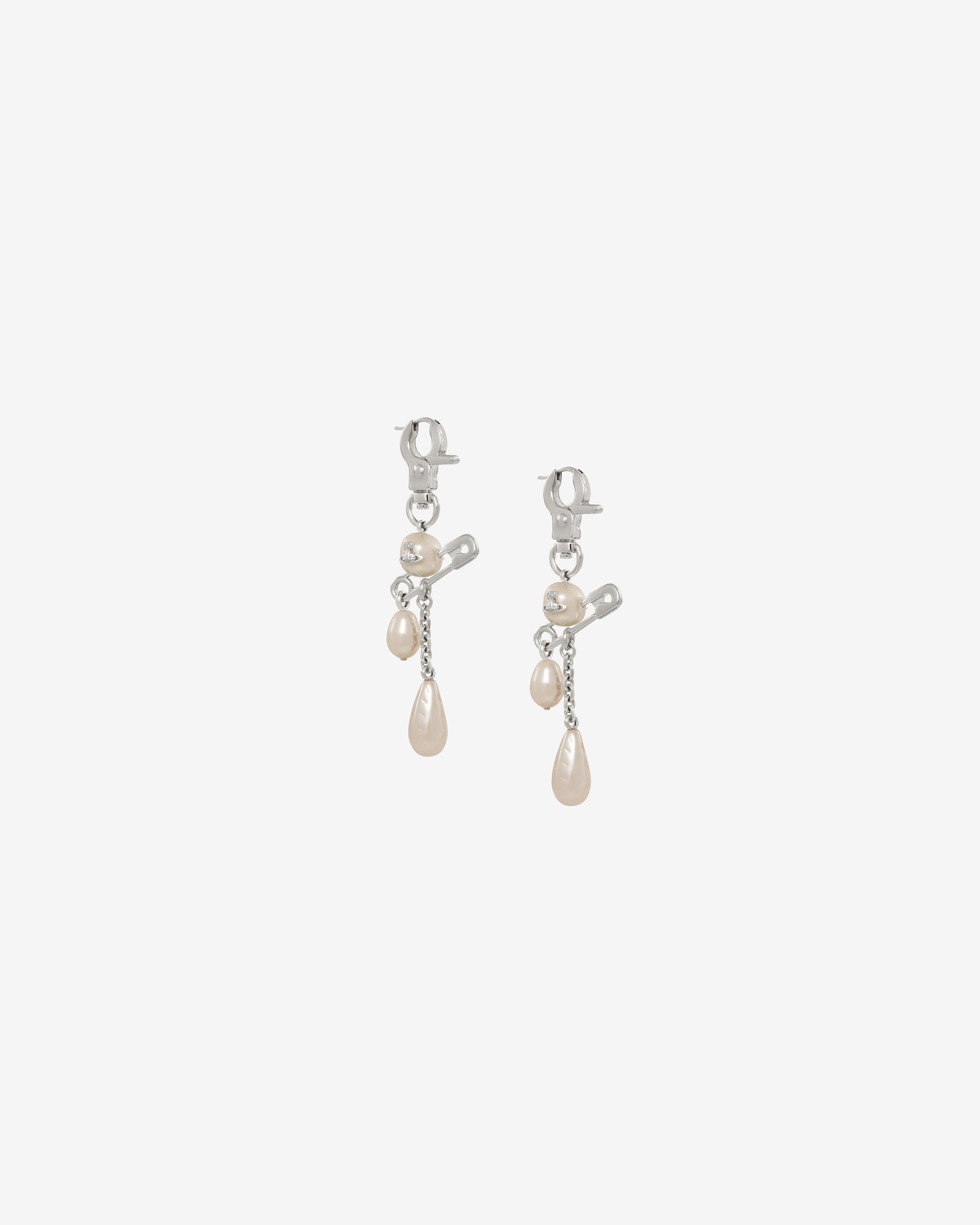 Vivienne Westwood - Claude Long Earrings - (Platinum) by VIVIENNE WESTWOOD