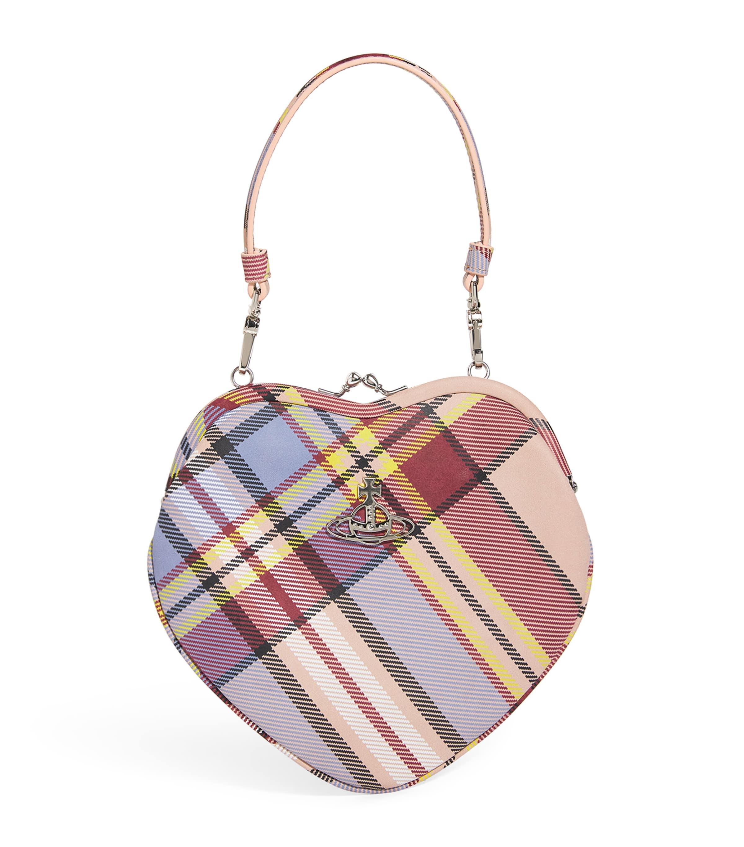 Vivienne Westwood Tartan Belle Heart Clutch Bag by VIVIENNE WESTWOOD