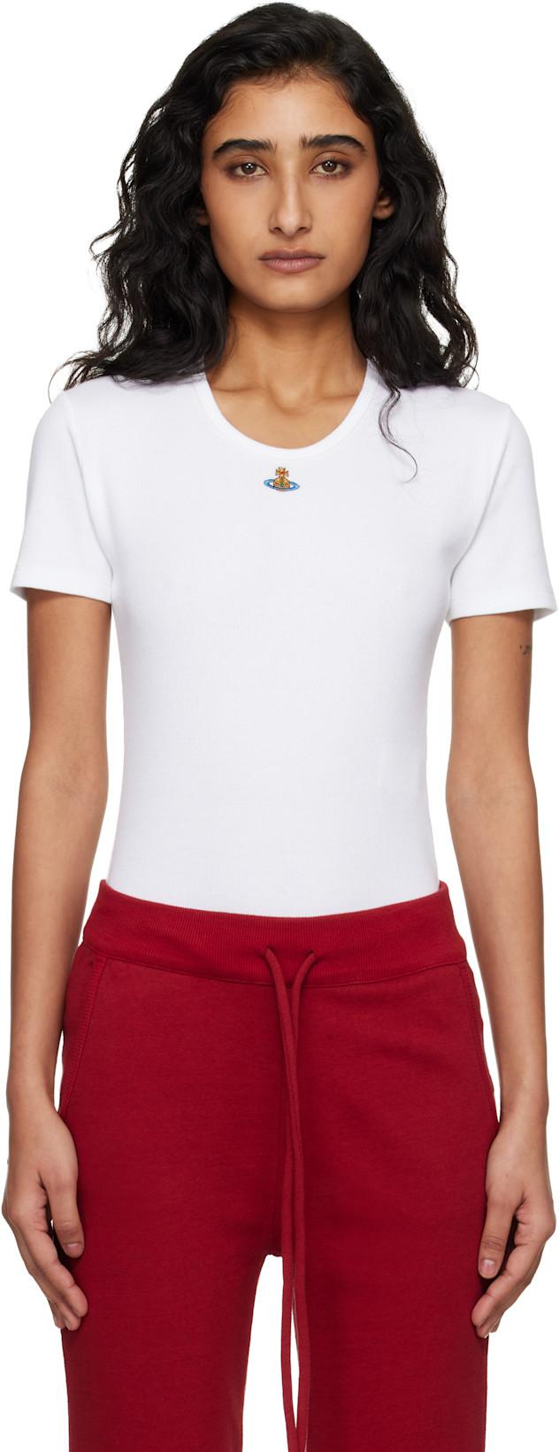 White Cap Sleeve Bodysuit by VIVIENNE WESTWOOD