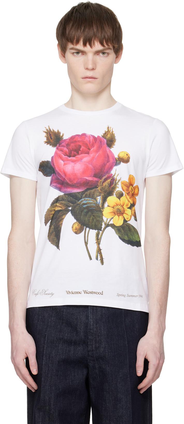 White Flower Peru T-shirt by VIVIENNE WESTWOOD