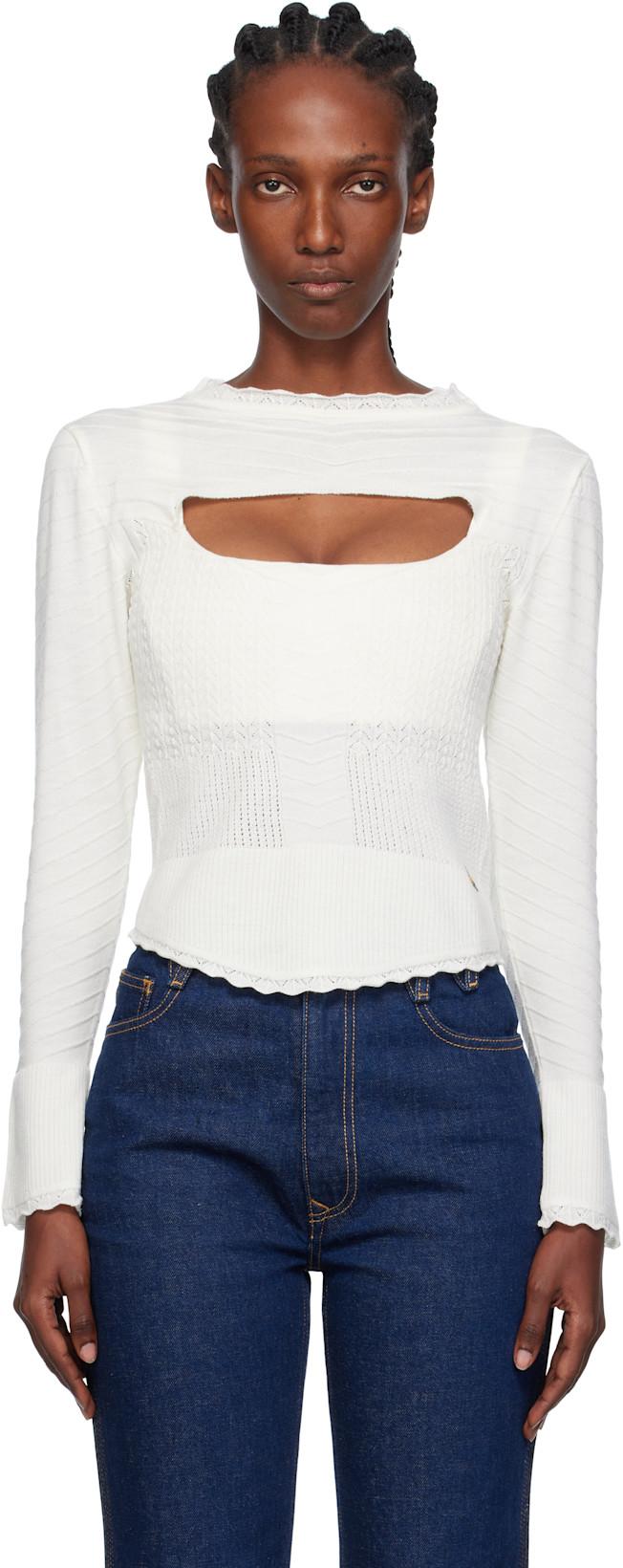 White Maria Corset Top by VIVIENNE WESTWOOD