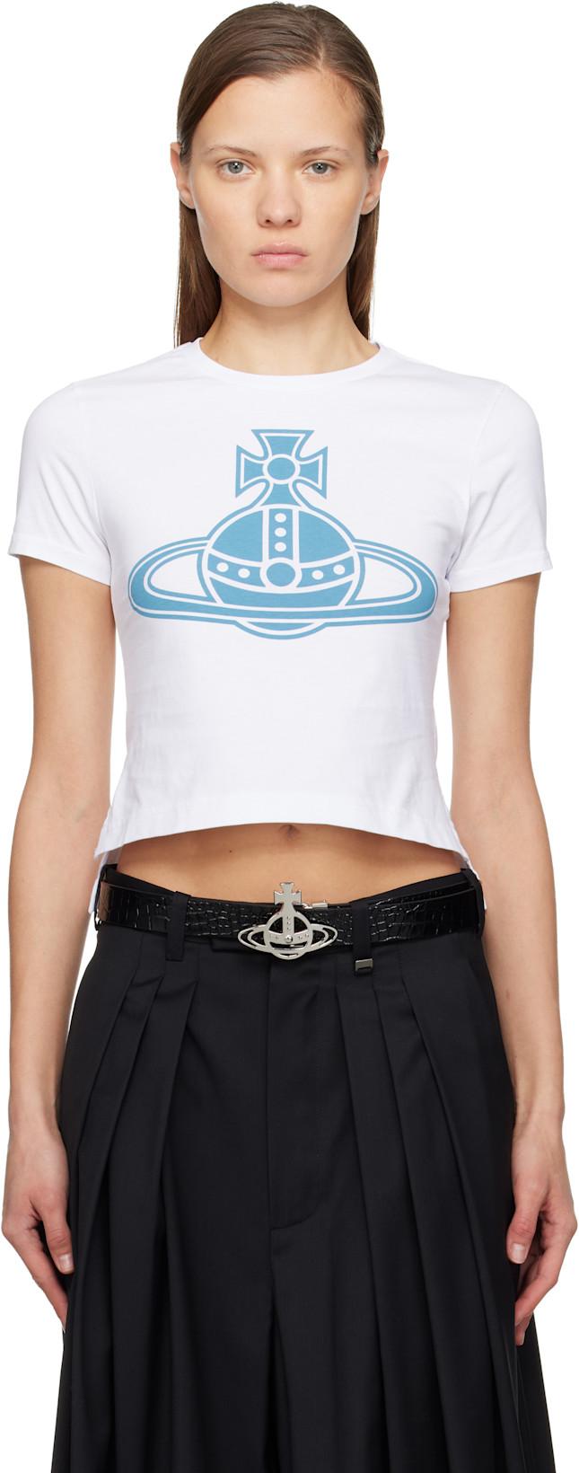 White Paris Orb Mini Peru T-shirt by VIVIENNE WESTWOOD