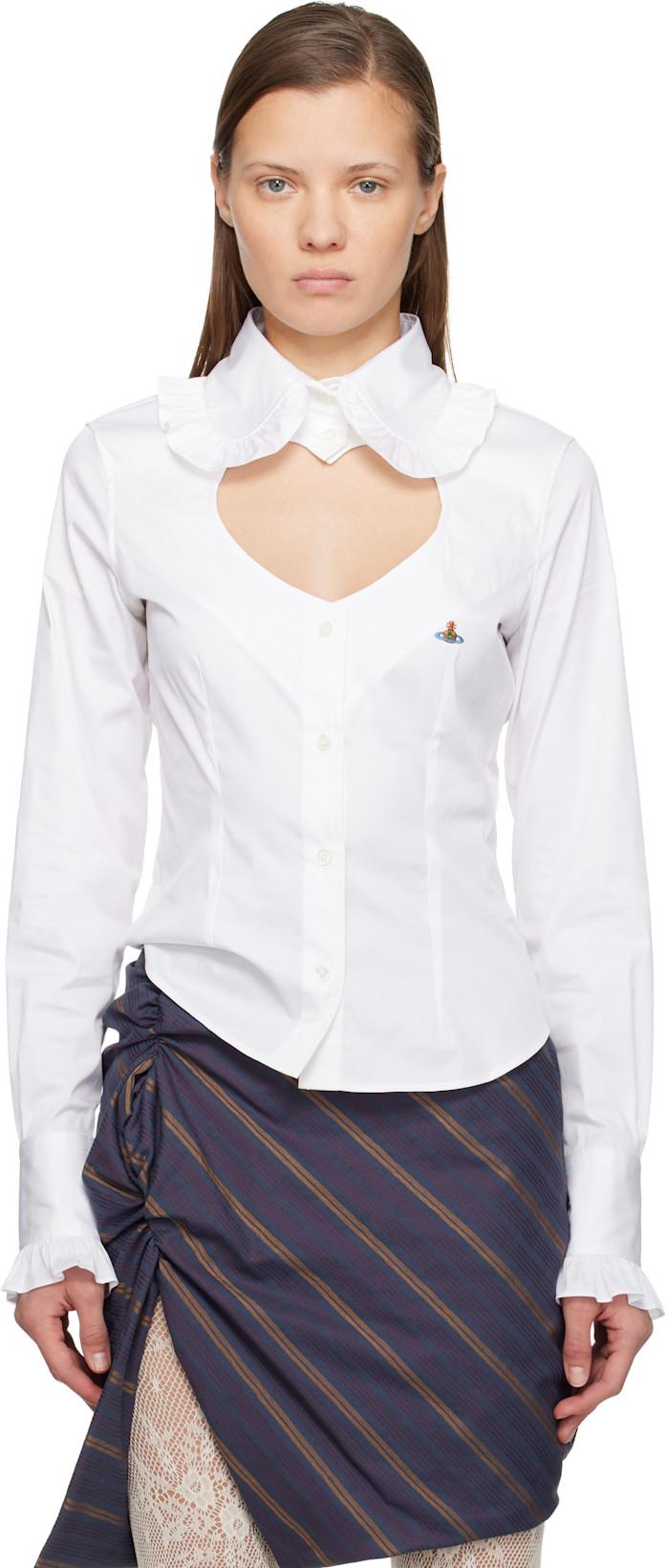 White Toulouse Frill Shirt by VIVIENNE WESTWOOD
