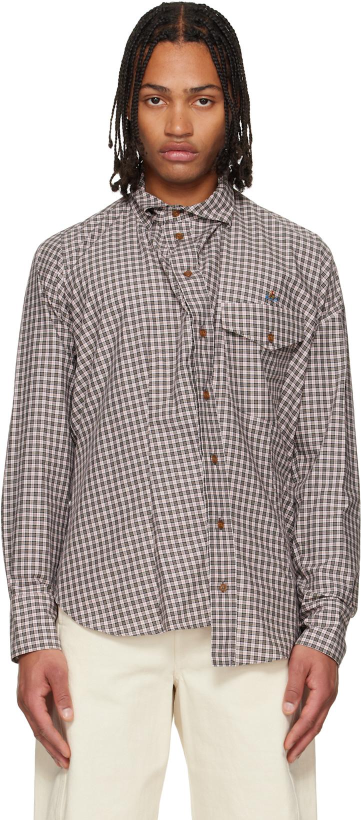 White & Black Chaos Shirt by VIVIENNE WESTWOOD