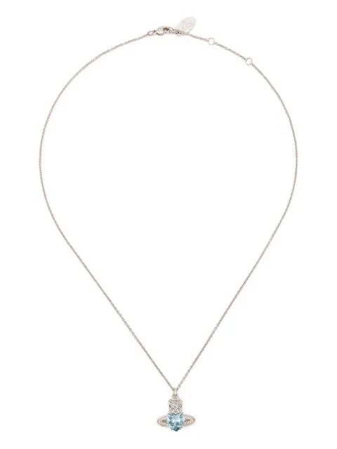 aquamarine heart orb necklace by VIVIENNE WESTWOOD