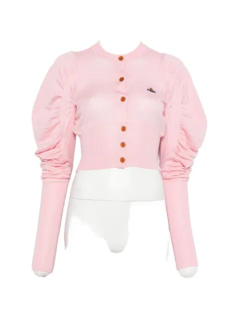 button puff-sleeve cardigan by VIVIENNE WESTWOOD