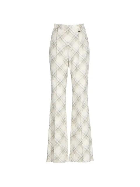check-pattern distressed trousers by VIVIENNE WESTWOOD