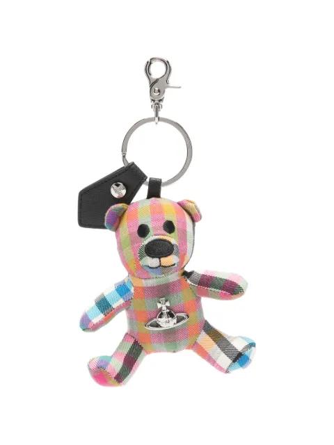 checked teddy-bear keyring by VIVIENNE WESTWOOD