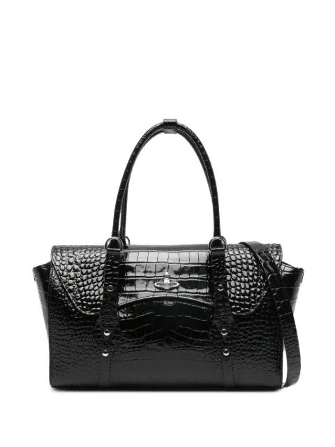 croc-effect orb tote bag by VIVIENNE WESTWOOD